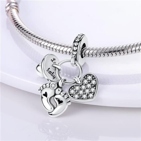 925 sterling silver charm bead dangle pendant cat turtle handbag fit bracelet - Picture 2 of 7